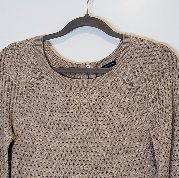 American Eagle Wool Blend Neutral Soft Taupe Light Brown Size Small - Picture 2 of 13
